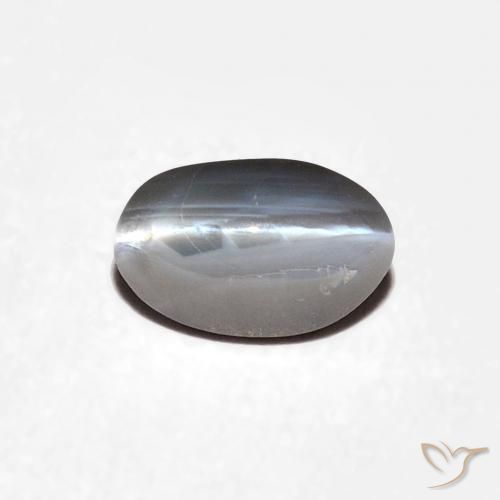 Crisoberilo Olho de Gato cinza médio Natural 0.70ct, oval, Opaco