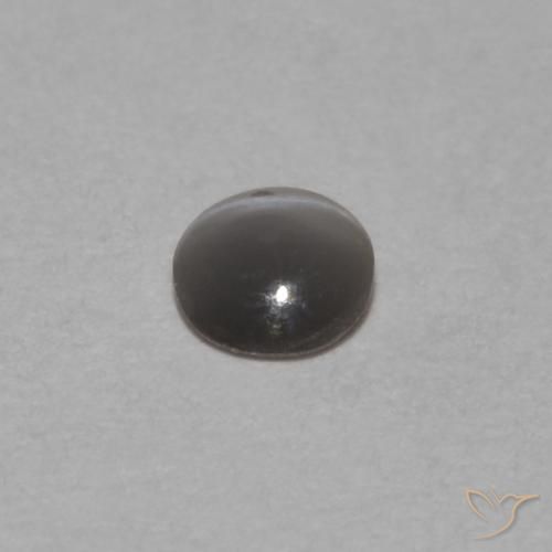 Chrysoberyl cat's eye cinza natural 0,15ct, corte oval, opaco