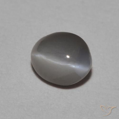 Crisoberilo Olho de Gato Medium Dark-Grey Natural 0.53ct, oval, Opaco