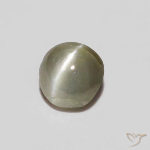Crisoberilo Olho de Gato Cinza claro Natural 0.14ct, oval, Opaco