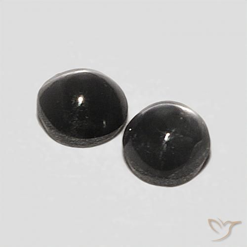 Pedras preciosas de Crisoberilo Olho de Gato Cinza escuro natural de 0.41 ct, oval, Opaco