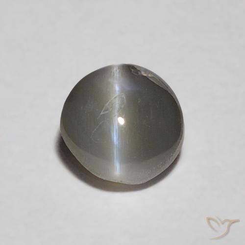 Crisoberilo Olho de Gato Medium Dark-Gray Natural 0.37ct, oval, Opaco
