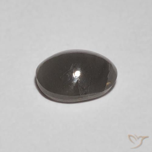 Crisoberilo Olho de Gato cinza médio Natural 0.47ct, oval, Opaco