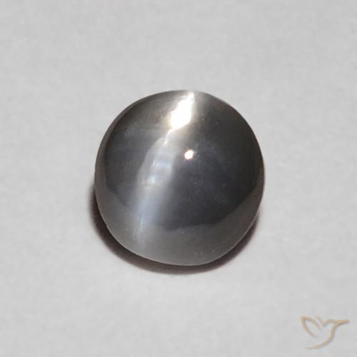 Crisoberilo Olho de Gato Cinza prateado Natural 0.24ct, oval, Opaco