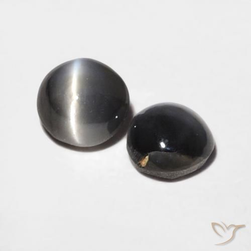 Pedras preciosas de Crisoberilo Olho de Gato Cinza prateado natural de 0.67 ct, oval, Opaco
