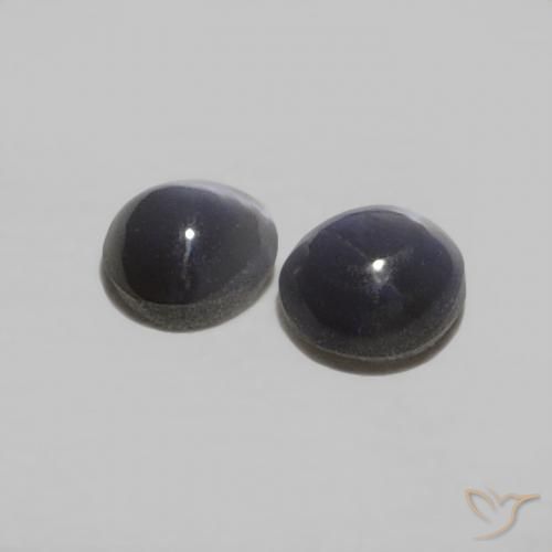 Pedras preciosas de Crisoberilo Olho de Gato Cinza escuro natural de 0.38 ct, oval, Opaco