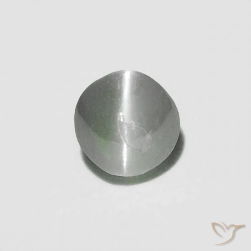 Crisoberilo Olho de Gato Medium Dark-Grey Natural 0.16ct, Redondo, Opaco