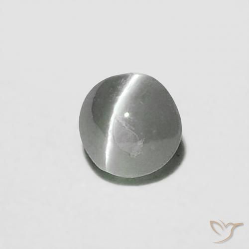 Crisoberilo Olho de Gato Medium Dark-Grey Natural 0.16ct, Redondo, Opaco