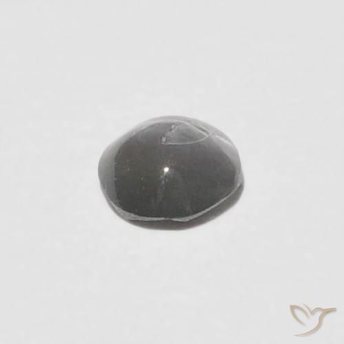 Crisoberilo Olho de Gato Medium Dark-Grey Natural 0.16ct, Redondo, Opaco