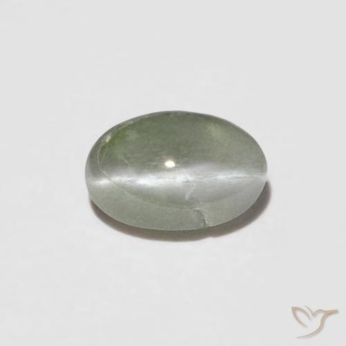 0.26ct Natural Verde amarelado Crisoberilo Olho de Gato, oval, Opaco