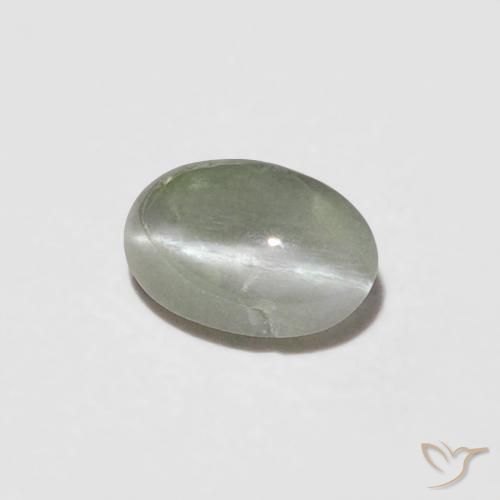 Crisoberilo Olho de Gato Verde amarelado Natural 0.26ct, oval, Opaco
