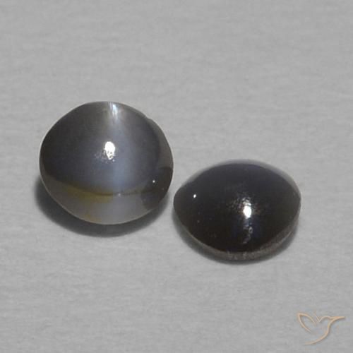 Pedras preciosas de Crisoberilo Olho de Gato Cinza natural de 0.28 ct, oval, Opaco