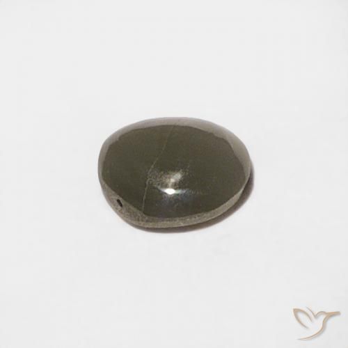 Crisoberilo Olho de Gato Cinza muito claro Natural 0.20ct, Redondo, Opaco