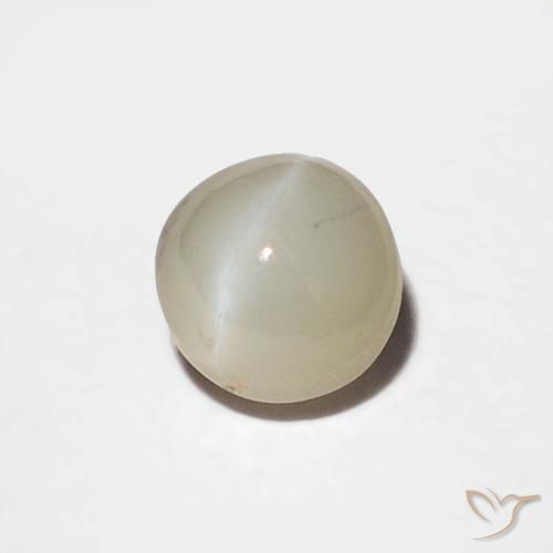 Crisoberilo Olho de Gato cinza médio Natural 0.44ct, Redondo, Opaco