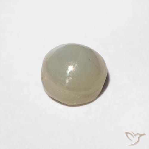 Crisoberilo Olho de Gato cinza médio Natural 0.44ct, Redondo, Opaco