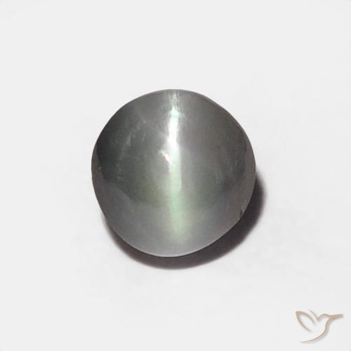 Crisoberilo Olho de Gato Cinza claro Natural 0.35ct, Redondo, Opaco