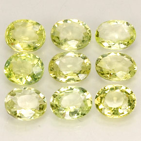 Pedras preciosas de crisoberilo amarelo natural de  ct, corte oval, VVS-VS