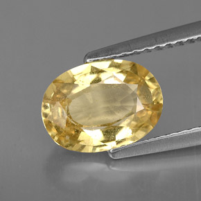Crisoberilo amarelo natural 2,15ct, corte oval, VS-SI