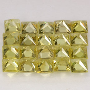 Pedras preciosas de crisoberilo amarelo natural de  ct, quadrado, VS