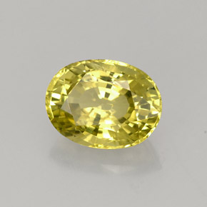 Crisoberilo amarelo natural 2,49ct, corte oval, VS