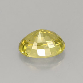 Crisoberilo amarelo natural 2,49ct, corte oval, VS