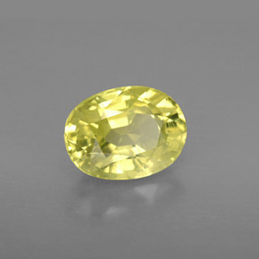 Crisoberilo amarelo natural 2,55ct, corte oval, VS