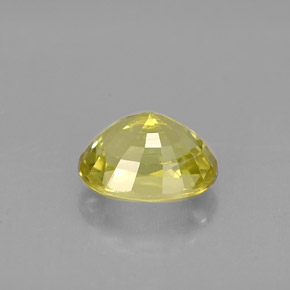 Crisoberilo amarelo natural 1,59ct, corte oval, VS