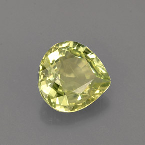 Crisoberilo verde natural 1,41ct, formato de pêra, VVS-VS