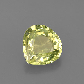 Crisoberilo verde natural 1,41ct, formato de pêra, VVS-VS
