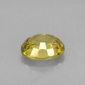 Crisoberilo amarelo natural 1,58ct, corte oval, VVS