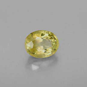 Crisoberilo amarelo natural 1,94ct, corte oval, VS