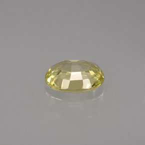 Crisoberilo amarelo natural 1,03ct, corte oval, VVS