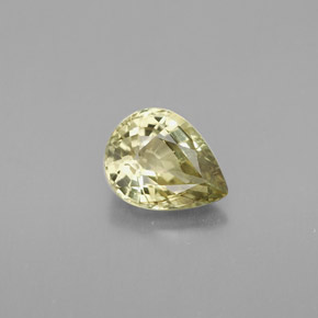 Crisoberilo verde natural 0,94ct, formato de pêra, VVS