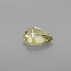 Crisoberilo verde natural 0,94ct, formato de pêra, VVS