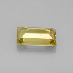 Crisoberilo Dourado Esverdeado Natural 0.75ct, baguete, VVS-VS