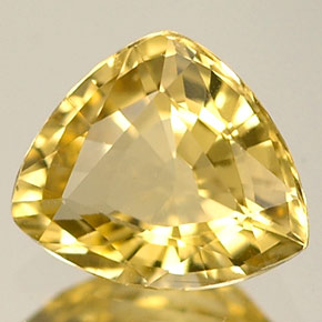 Crisoberilo amarelo natural 0,78ct, trillion, IF