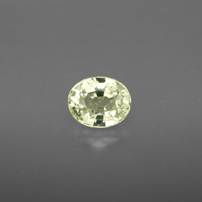 Crisoberilo amarelo natural 1,10ct, corte oval, VVS