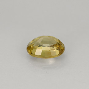 Crisoberilo amarelo natural 1,22ct, corte oval, VS