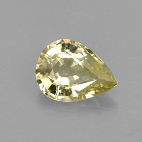 Crisoberilo verde natural 1,06ct, formato de pêra, VVS-VS