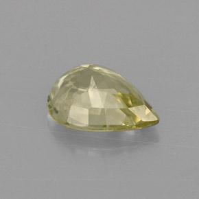 Crisoberilo verde natural 1,06ct, formato de pêra, VVS-VS