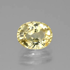 Crisoberilo amarelo natural 1,26ct, corte oval, VVS-VS