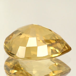 Crisoberilo amarelo natural 1,63ct, formato de pêra, VVS