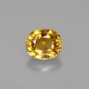 Crisoberilo amarelo natural 1,37ct, corte oval, VVS-VS