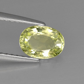 Crisoberilo verde natural 1,03ct, corte oval, VVS