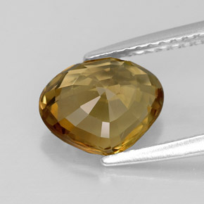 Crisoberilo amarelo natural 2,24ct, formato de pêra, VVS-VS