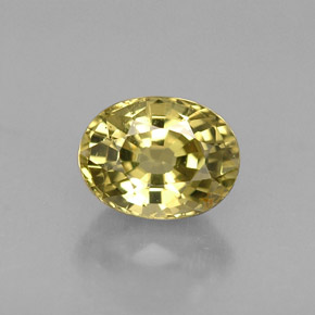 Crisoberilo amarelo natural 0,81ct, corte oval, VVS-VS