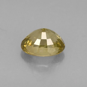 Crisoberilo amarelo natural 0,81ct, corte oval, VVS-VS