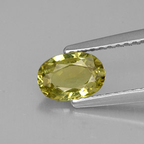 Crisoberilo verde natural 0,82ct, corte oval, VVS-VS
