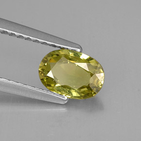 Crisoberilo verde natural 0,82ct, corte oval, VVS-VS