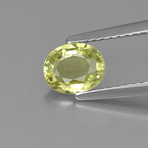 Crisoberilo verde natural 0,82ct, corte oval, VVS-VS